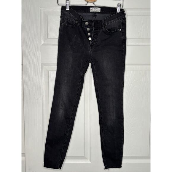 Free People Black Skinny Jeans Women's 28 Slim Denim Pants - Picture 2 of 11